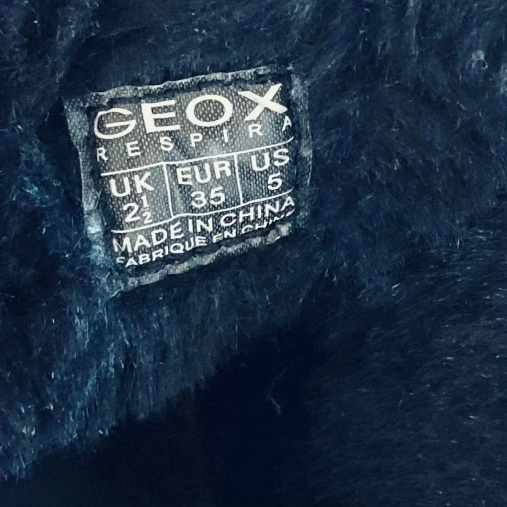 Geox Black Wedge Waterproof Black Leather Winter Boots